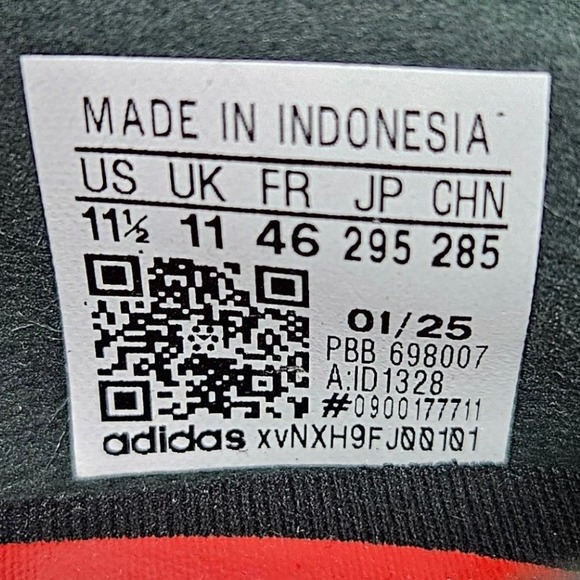 Adidas Predator League FG/MG Soccer Cleats ID1328 Black Grey Red Men's Sz 11.5 - Picture 9 of 11